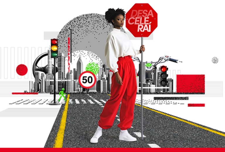 Desaceleraí. Na velocidade certa, a vida segue segura. Desaceleraí. Na velocidade certa, a vida segue segura.